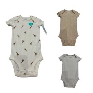Carter’s child of mine bodysuit 3-6months . 3 pc bundle